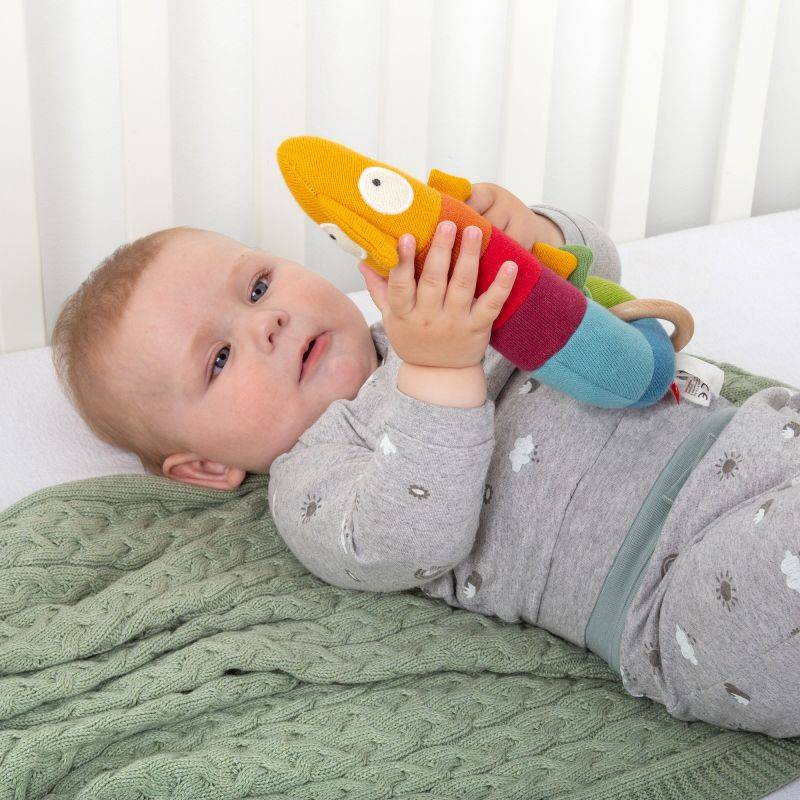 Sigikid Baby Strick Greifling Chamäleon Nur noch ein Tag übrig