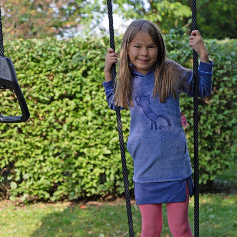 Sigikid Kinder Nickikleid mit Katzen Motiv, blau Fabrik Onlineshop