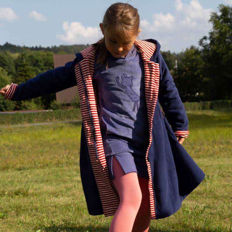 Sigikid Kinder Nickikleid mit Katzen Motiv, blau Fabrik Onlineshop