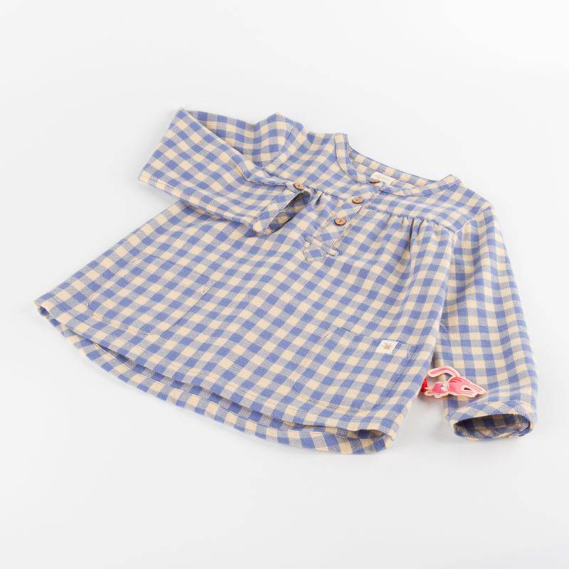 Sigikid Kinder Karo Flanellbluse, blau-weiß Günstig kaufen