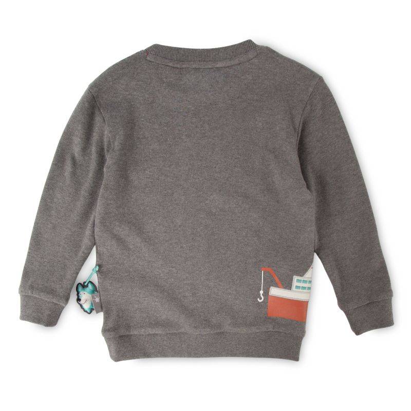 Sigikid Graumeliertes Kinder Langarmshirt Polarschiff Cyber Monday