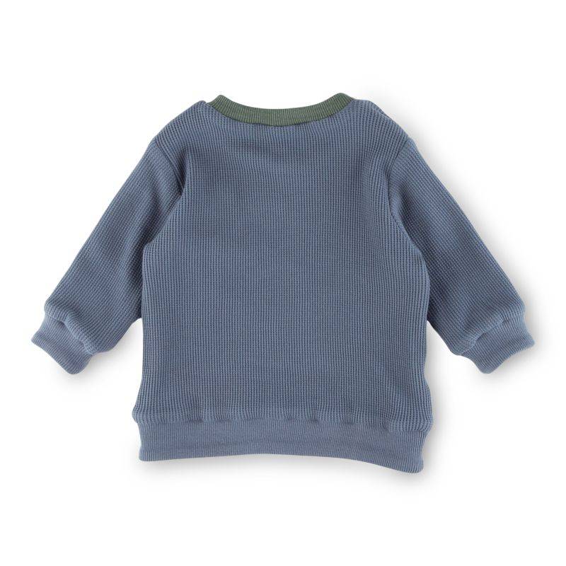Sigikid Baby Langarm Wendeshirt, blau oder grün-weiß geringelt Weihnachtsangebot