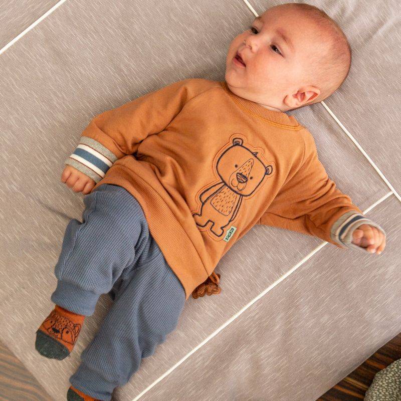 Sigikid Baby Wendehose mit Beinbündchen, grau oder blau Vatertagsangebot