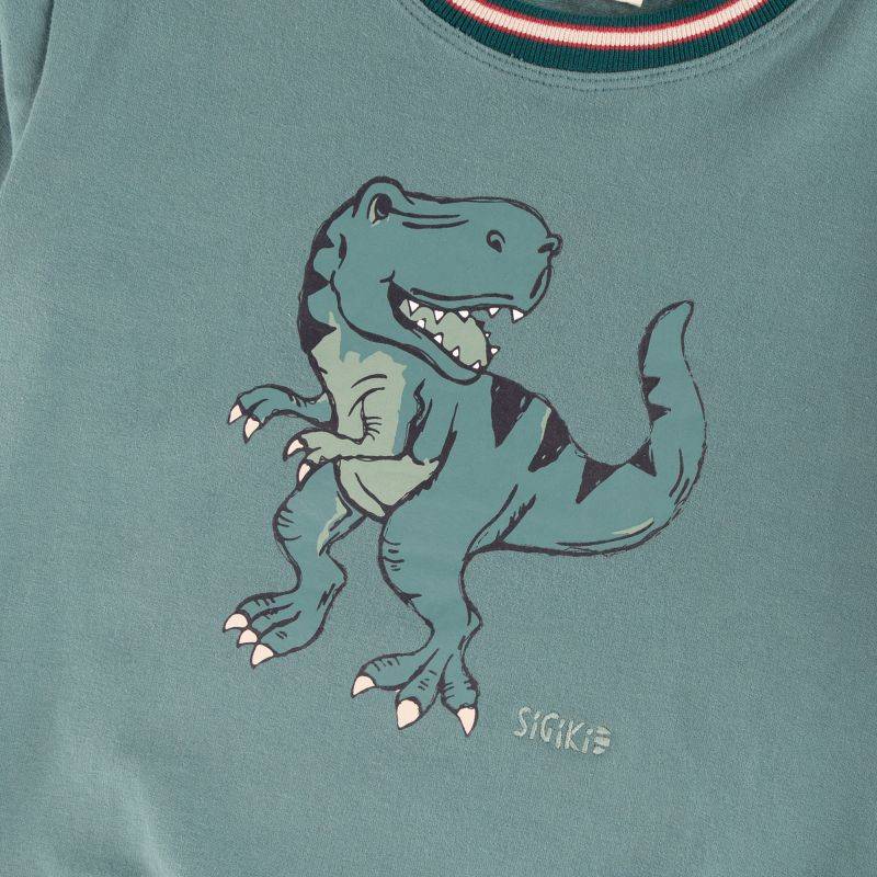 Sigikid Kinder Sweatshirt Dino, grün Online Outlet