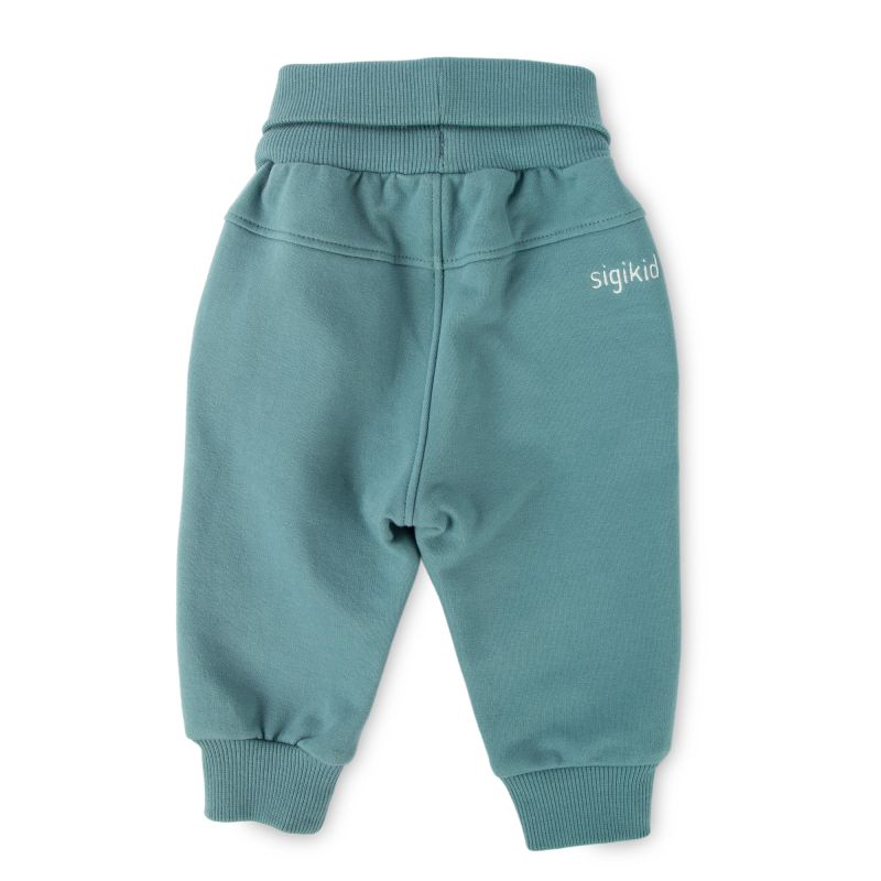 Sigikid Baby Sweathose mit Beinbündchen, türkis Zeitlich begrenztes Angebot