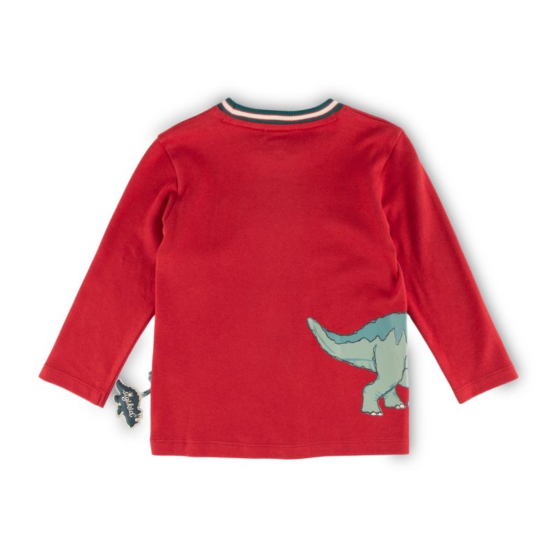Sigikid Kinder Langarmshirt Dino, dunkelrot Neuheiten