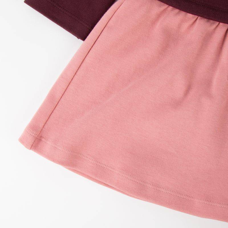 Sigikid Kinder Kleid mit Eichhörnchen Motiv, dunkelrot und rosa Sonderangebote