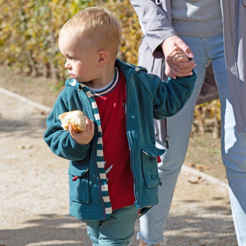 Sigikid Kinder Fleecejacke mit Kapuze Dino World, grün Bis zu 50% Rabatt