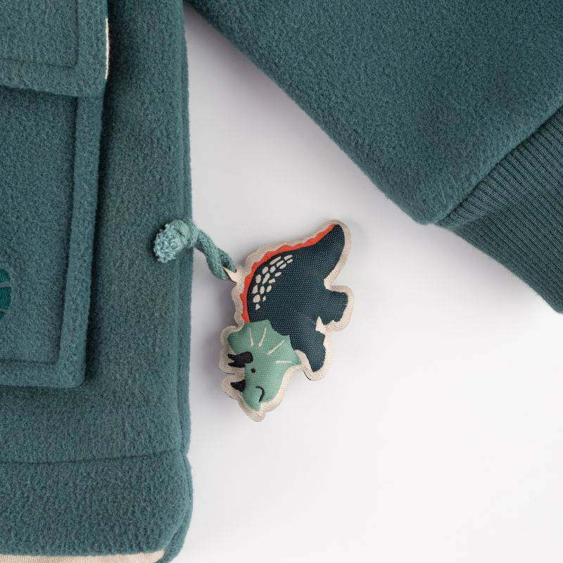 Sigikid Kinder Fleecejacke mit Kapuze Dino World, grün Bis zu 50% Rabatt