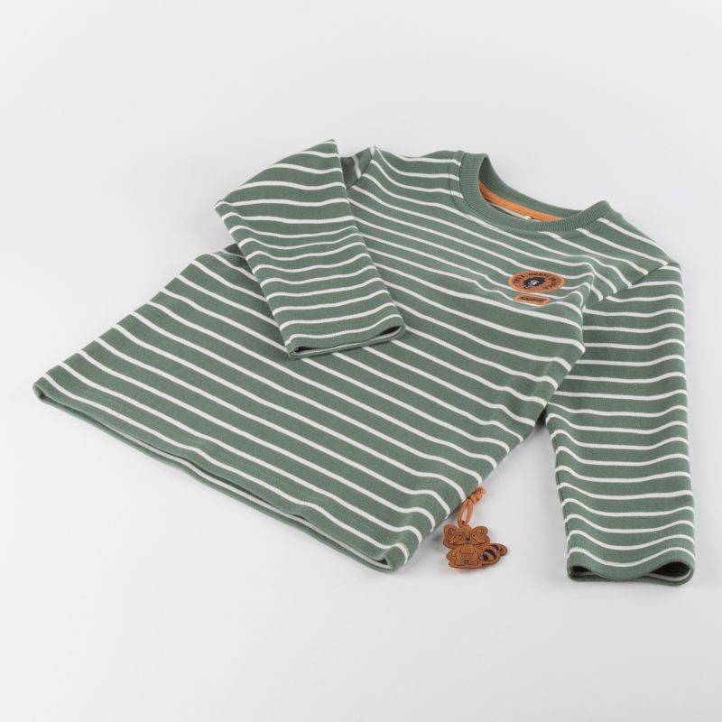 Sigikid Kinder Langarm Ringelshirt, grün-weiß 50% Rabatt mit kostenlosem Versand