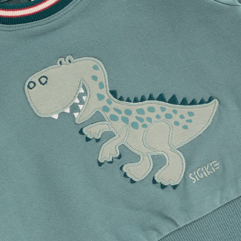 Sigikid Baby Sweatshirt mit Dino Motiv, grün Clearance-Verkauf