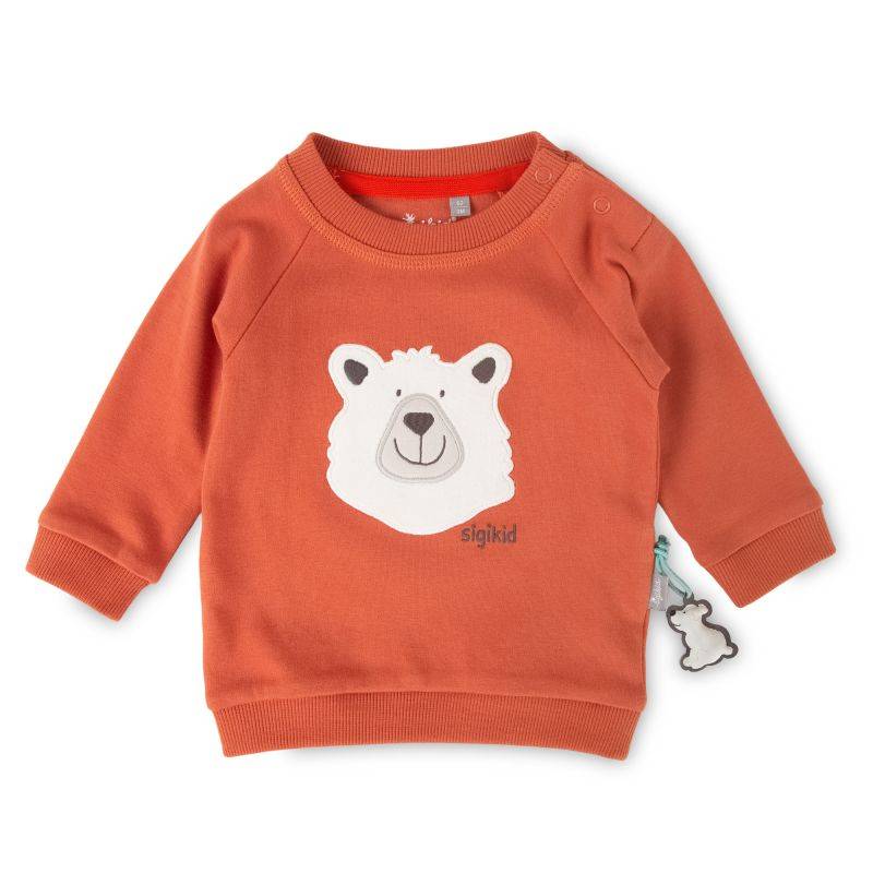 Sigikid Baby Langarmshirt mit Eisbär Motiv, orange Kostenloser Versand international