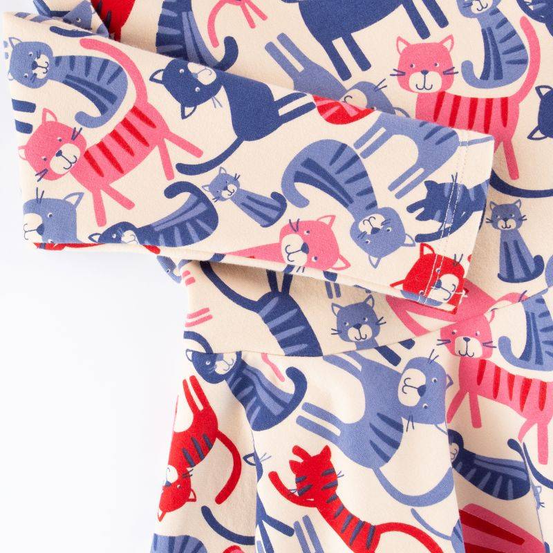 Sigikid Kinder Sweatkleid mit buntem Katzenprint Rabatte dieses Monats
