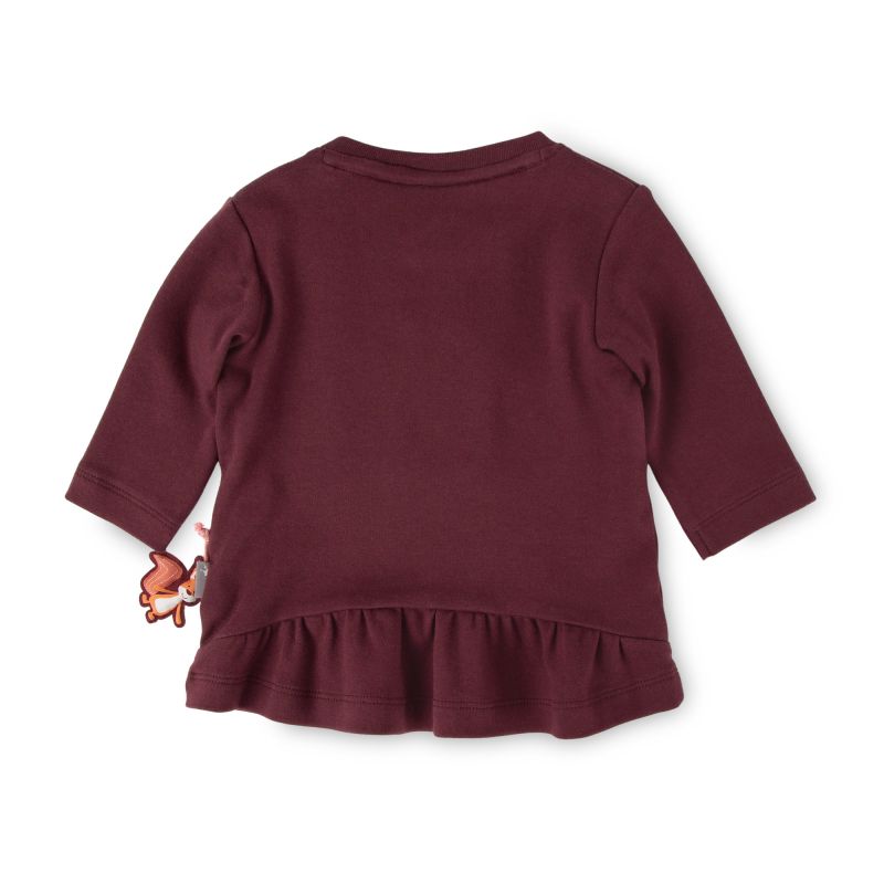 Sigikid Baby Longshirt mit Eichhörnchen Motiv, dunkelrot 2025