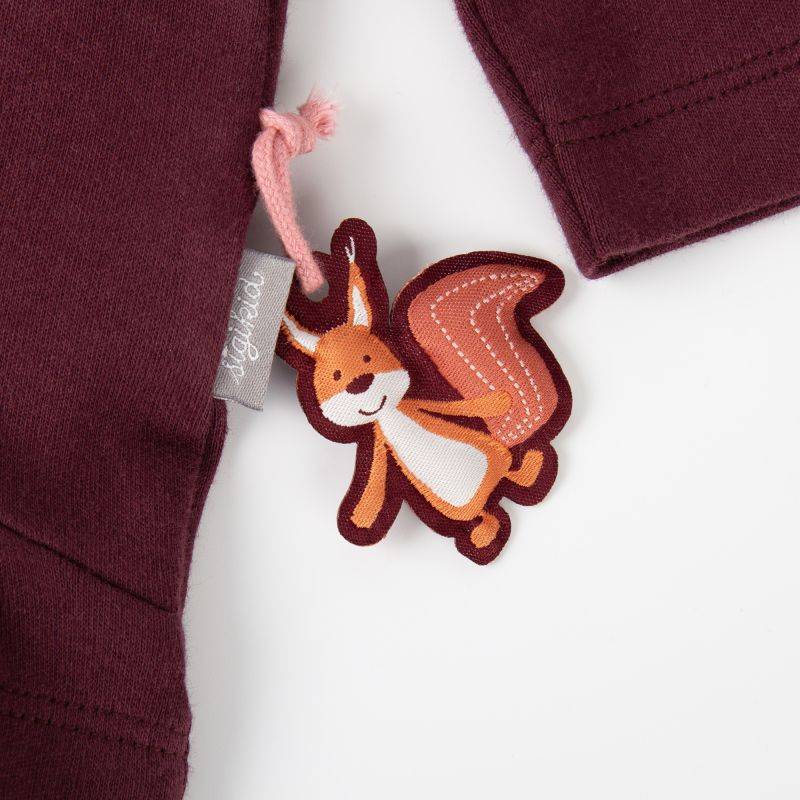 Sigikid Baby Longshirt mit Eichhörnchen Motiv, dunkelrot 2025