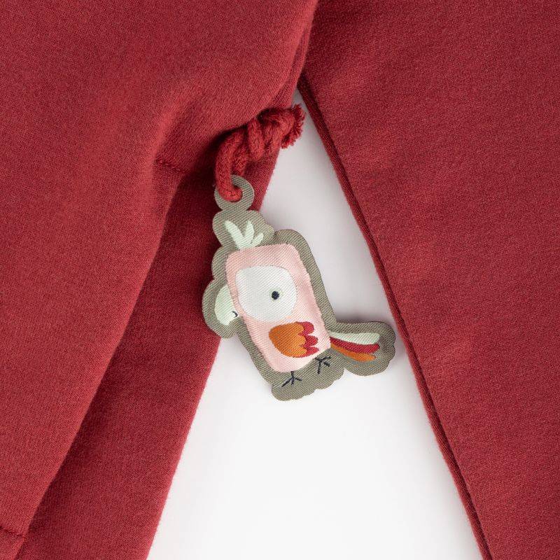 Sigikid Kinder Sweatkleid mit Kapuze und Stickmotiv Blumen, dunkelrot Fabrik Onlineshop