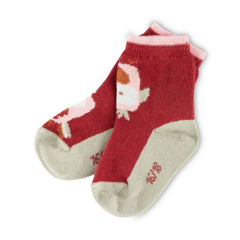 Sigikid Baby 3er Socken-Set, rosa und dunkelrot Fabrikpreis