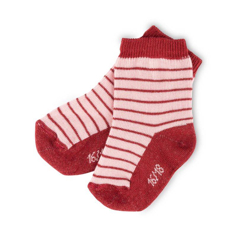Sigikid Baby 3er Socken-Set, rosa und dunkelrot Fabrikpreis