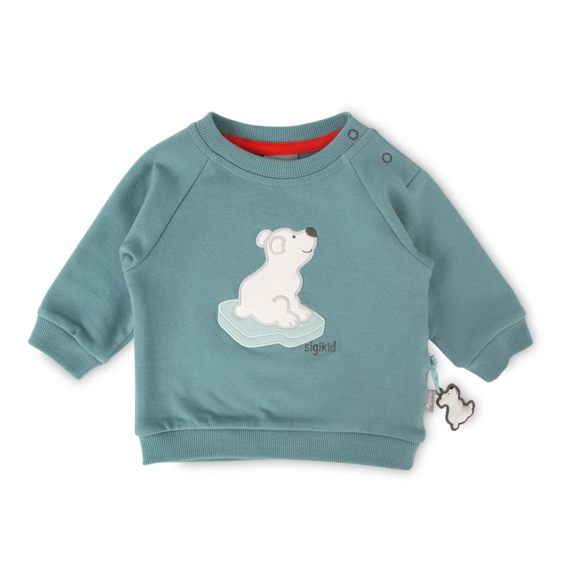Sigikid Baby Sweatshirt mit Eisbär Motiv, türkis Günstig kaufen
