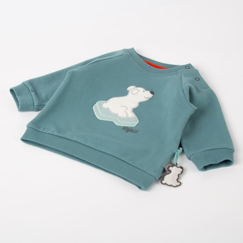 Sigikid Baby Sweatshirt mit Eisbär Motiv, türkis Günstig kaufen