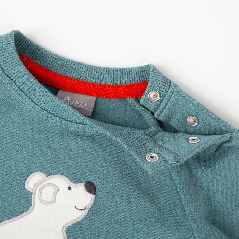 Sigikid Baby Sweatshirt mit Eisbär Motiv, türkis Günstig kaufen