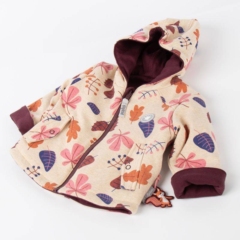Sigikid Baby Wendejacke dunkelrot/bunter Herbstprint Großer Ausverkauf
