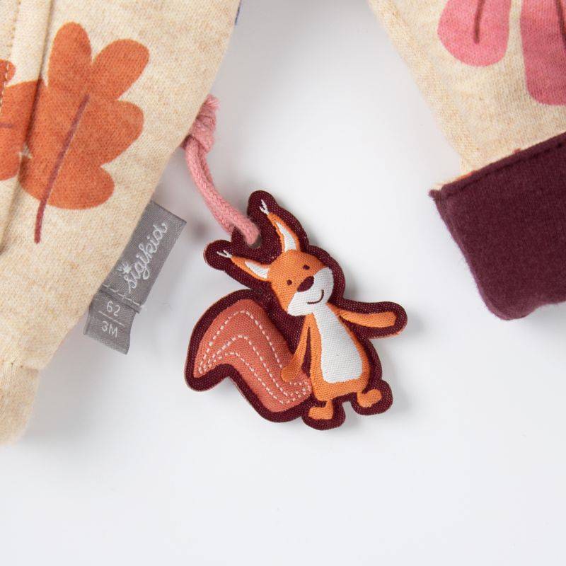 Sigikid Baby Wendejacke dunkelrot/bunter Herbstprint Großer Ausverkauf