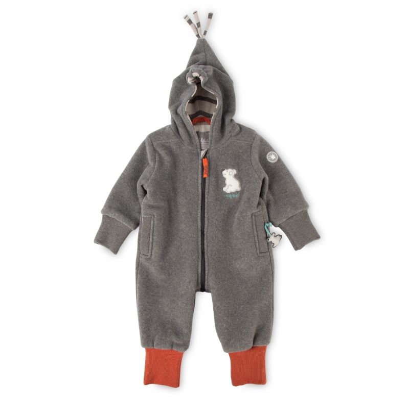 Sigikid Baby Fleeceoverall mit Eisbär Motiv, graumeliert Flash Sale