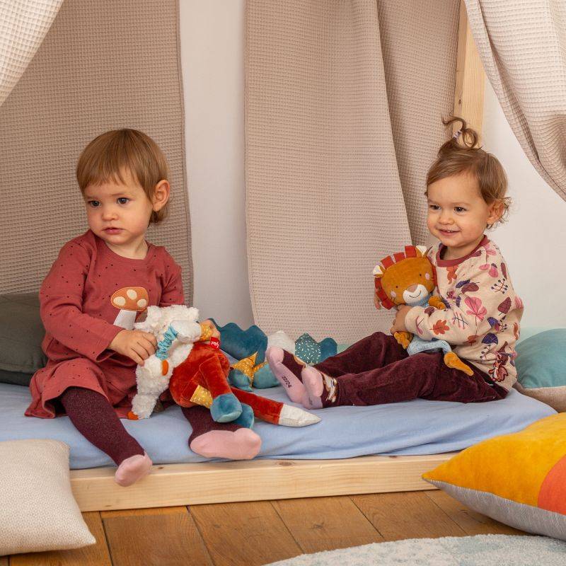 Sigikid Baby Kleid rotbraun mit Pünktchen und Herbst Motiv Exklusivangebot