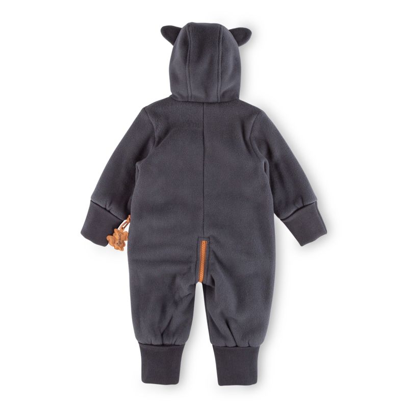 Sigikid Baby Fleeceoverall mit Bären Motiv, dunkelgrau Preisnachlass
