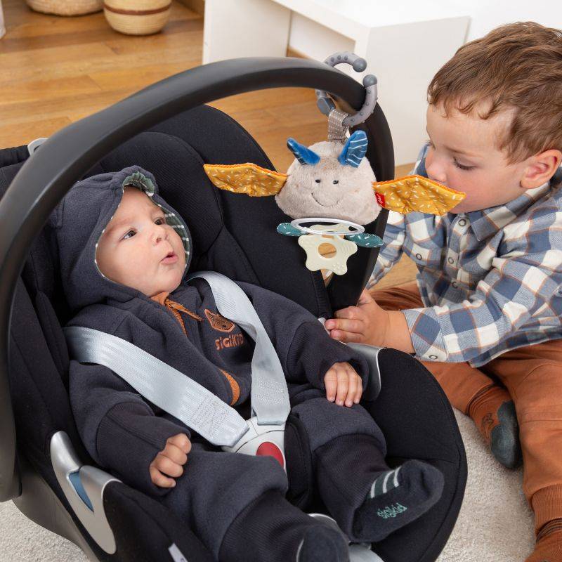 Sigikid Baby Fleeceoverall mit Bären Motiv, dunkelgrau Preisnachlass