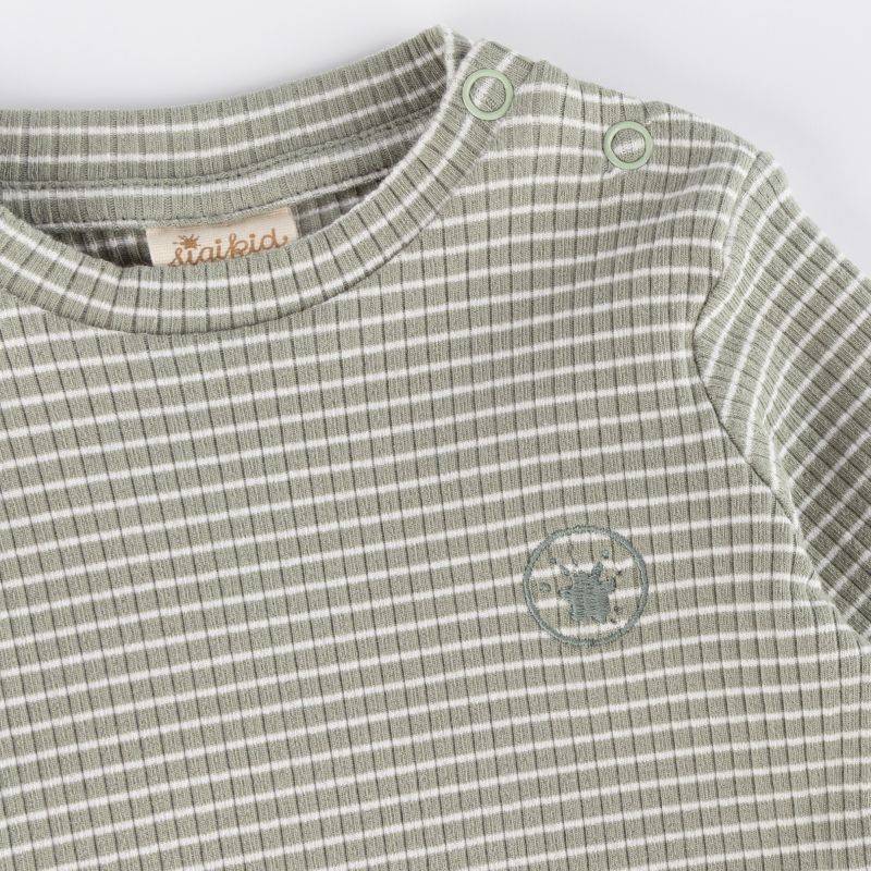 Sigikid Baby Langarmshirt, weiß geringelt Cyber Monday
