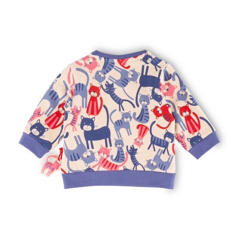 Sigikid Baby Sweatshirt mit Katzen-Print Valentinstagsangebot