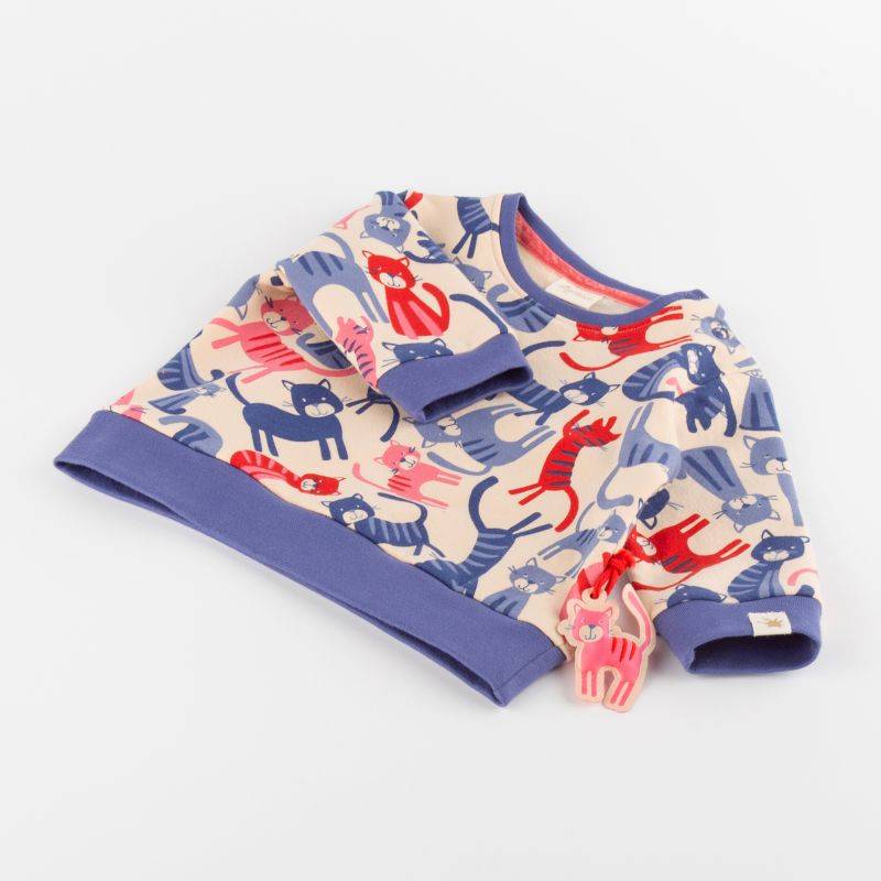 Sigikid Baby Sweatshirt mit Katzen-Print Valentinstagsangebot