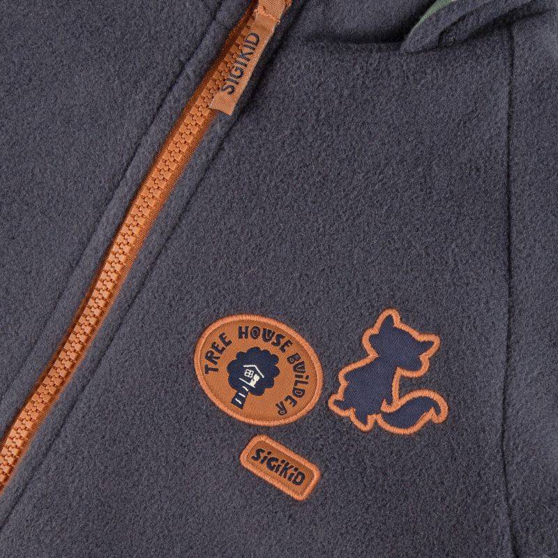Sigikid Kinder Fleecejacke Forest Adventure, dunkelgrau Lagerräumung