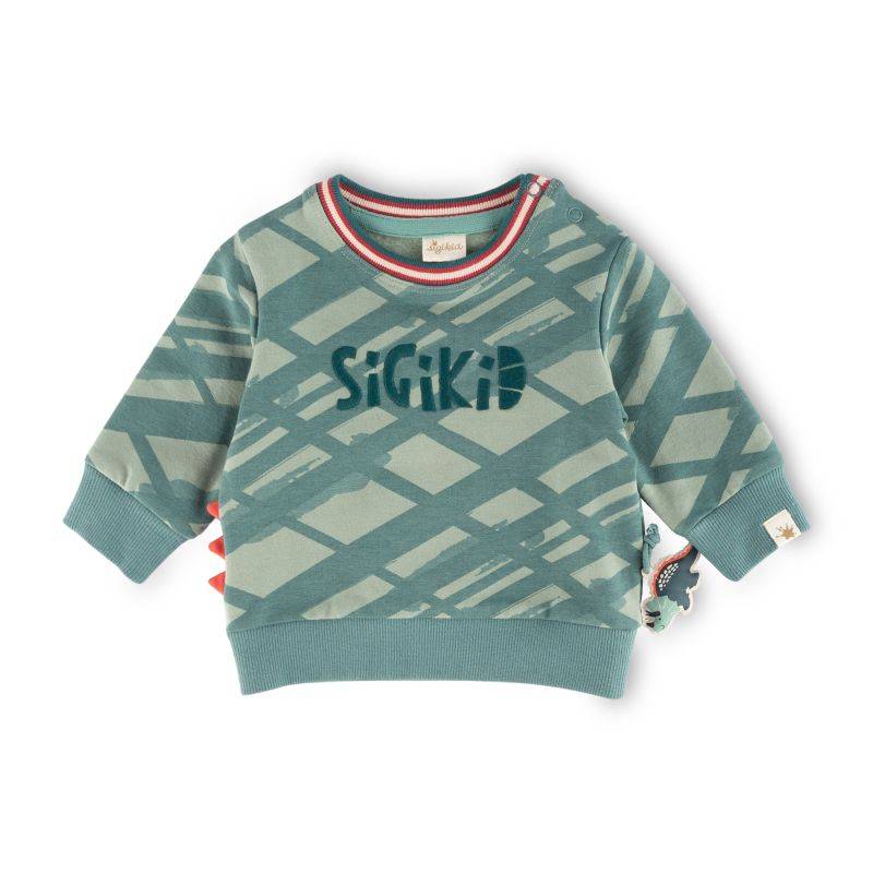Sigikid Baby Sweatshirt Dino World, grün Top Angebot