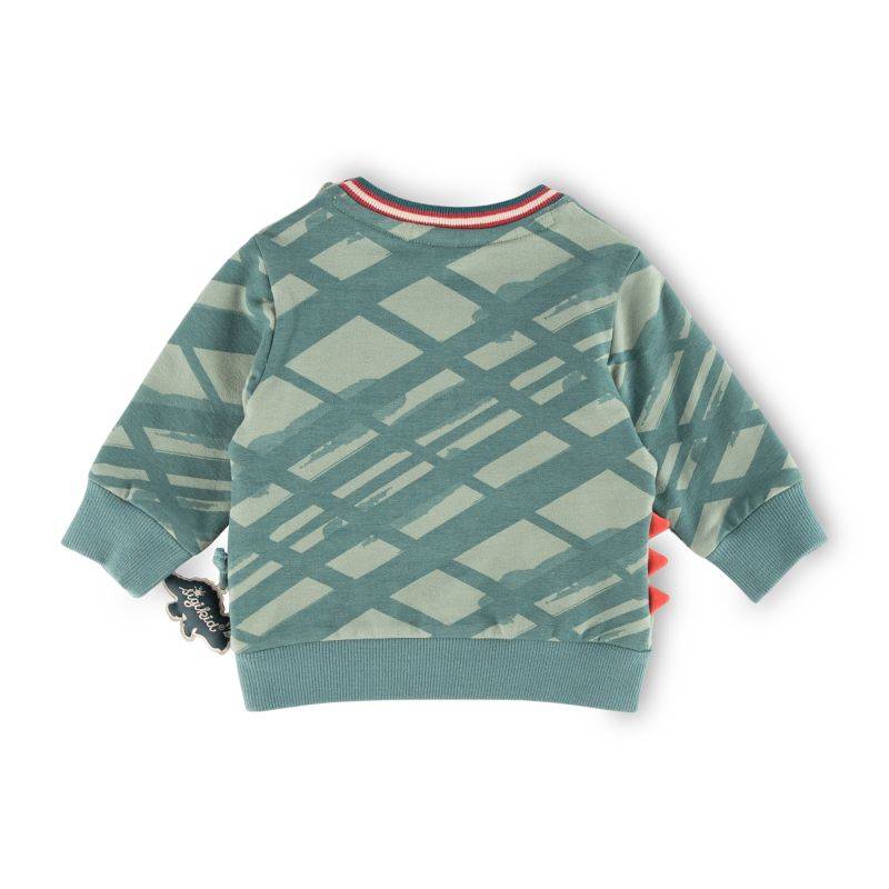 Sigikid Baby Sweatshirt Dino World, grün Top Angebot