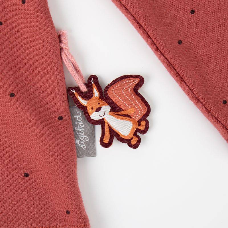 Sigikid Kinder Langarmshirt mit Eichhörnchen Motiv, rotbraun mit Pünktchen Kostenlose Rückgabe