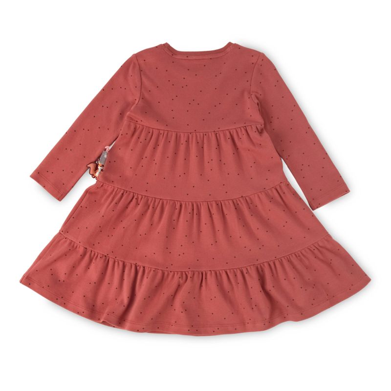 Sigikid Kinder Stufenkleid Autumn Forest, rotbraun mit Pünktchen Neueste Stile