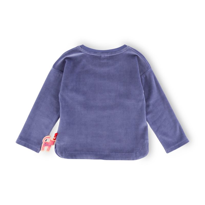 Sigikid Kinder Nicki Langarmshirt mit Katzen Motiv, blau Zeitbegrenzte Promotion