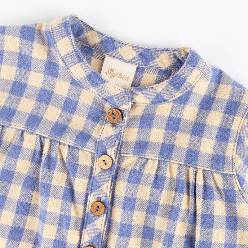Sigikid Baby Karo-Flanellbluse mit Katzen Motiv, blau-weiß Bis zu 55% Rabatt