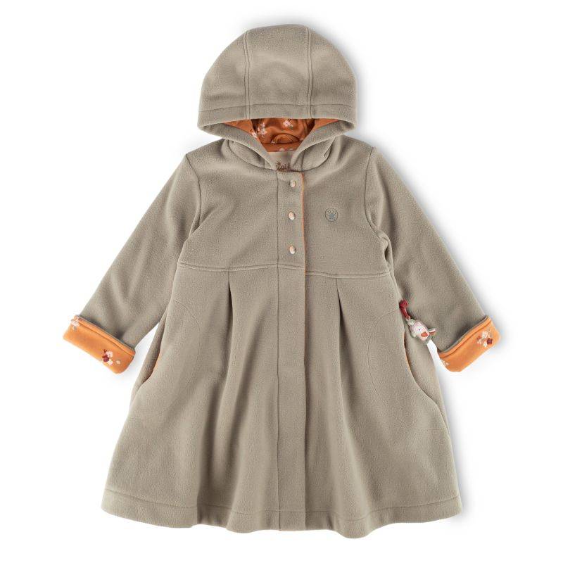 Sigikid Kinder Fleecemantel mit Kapuze, grün Riesige Rabatte