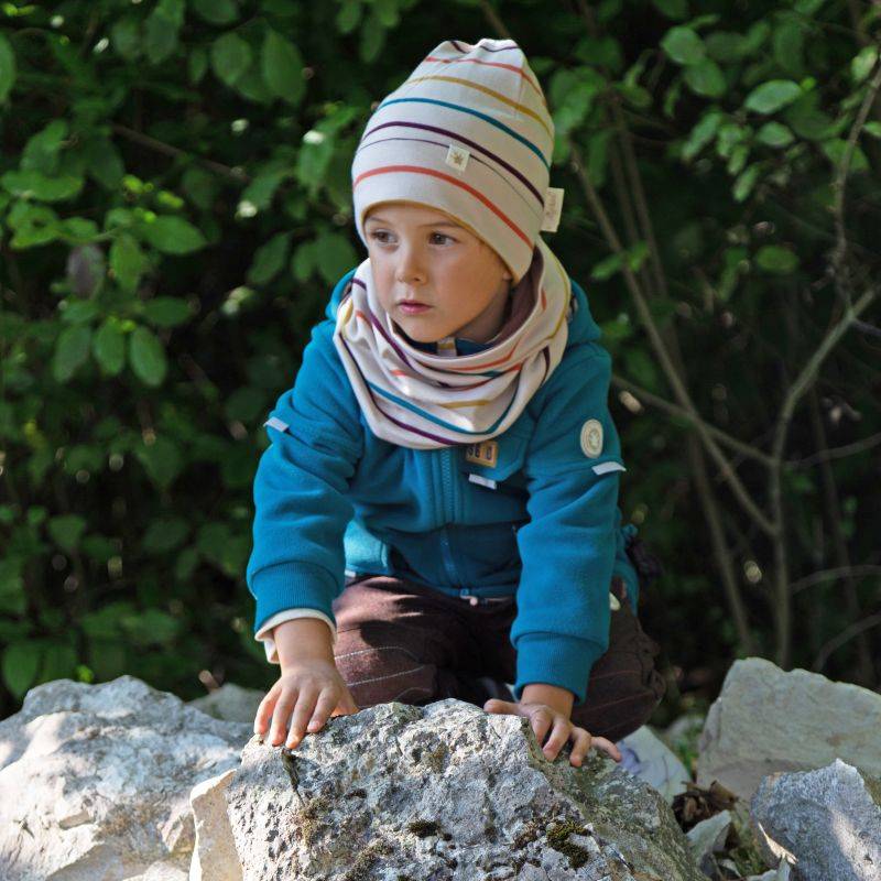 Sigikid Kinder Loopschal, bunt gestreift-braun Fabrik Onlineshop