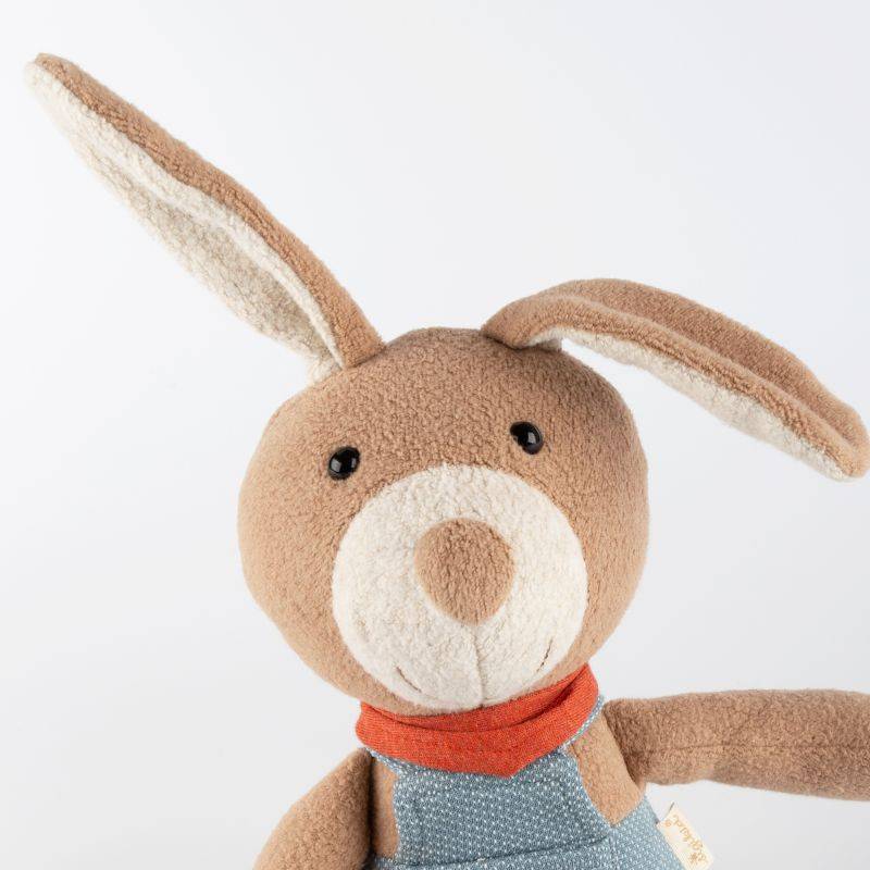 Sigikid Kuscheltier Hase mit Latzhose, blau Begrenzt auf 3 Tage