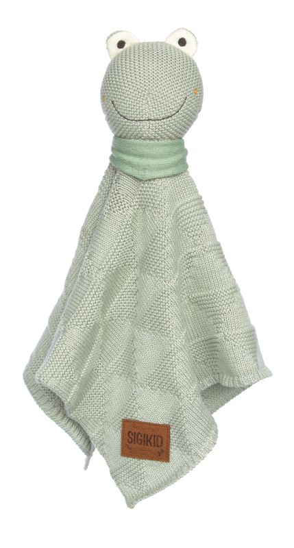 Sigikid Baby Strick-Schnuffeltuch Frosch, mint Begrenzt auf 3 Tage