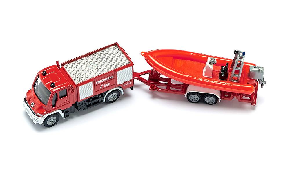 Siku Unimog Feuerwehr mit Boot 10163600005 Sonderangebote