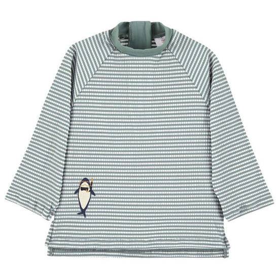 Sterntaler Langarm-Schwimmshirt in dunkelgrün mit Hai-Print Versandkostenfrei