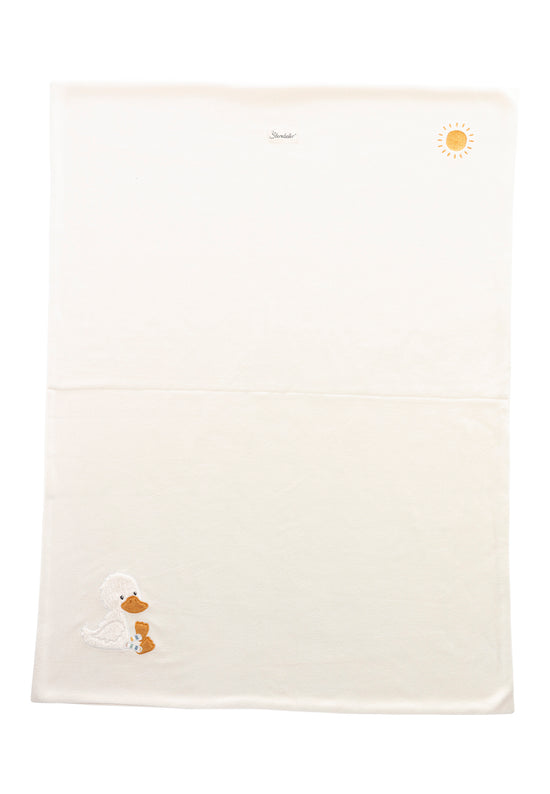 Sterntaler Babydecke Ente Edda aus wärmendem Microfleece in ecru Auslauf