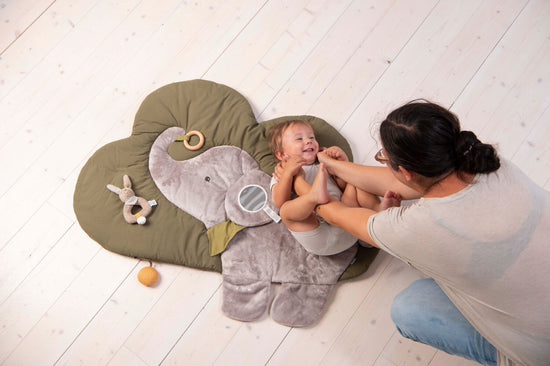 Sterntaler Krabbeldecke Motiv Wolke mit Elefant Eddy, Grau Osterangebot
