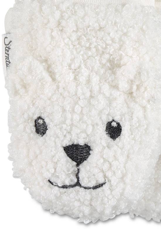 Sterntaler Fäustling aus Teddyflausch mit Tiergesicht Eisbär Weihnachtsangebot